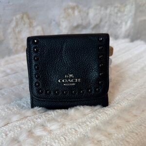 Coach Black Studded Women’s Leather Wallet (Vintage)